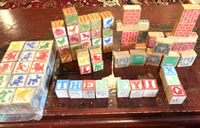 VTG 1930-50S BLOCKS COLLECTION - DISNEY, FITTED, ANIMALS, BUILDING 71 TOTAL