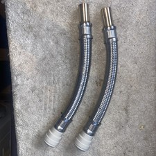 Two Stuart Turner 22mm x 30 cm long shower pump push fit flexible hoses.