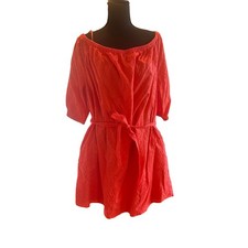 GAP Eyelet Off Shoulder Coral Orange Dress - XXL (NWT)