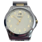Men's  Vintage TIMEX Two-Tone Watch w/ New Battery - Works Great!  V6
