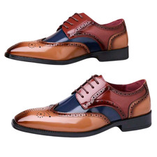 Men s Luxury Wingtip Oxford Dress Shoes Classic Formal Business Shoes