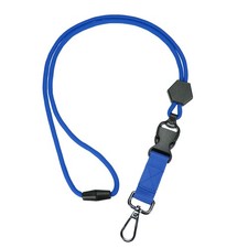 Breakaway Lanyard for ID Badges, Hexagonal Cord Key Lanyard, Blue