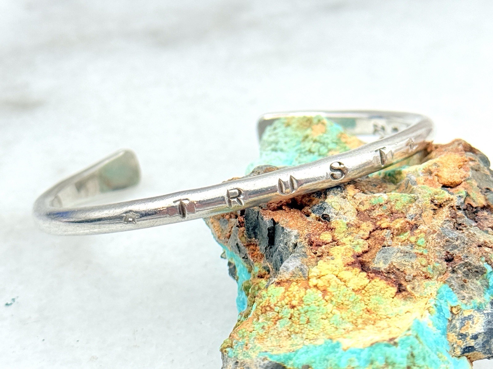 Designer Solid Sterling Silver ‘TRUST’ Inspiratio… - image 1