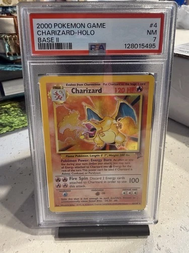 Pokémon Charizard Holo Base Set 2 4/130 PSA 7 2000 English