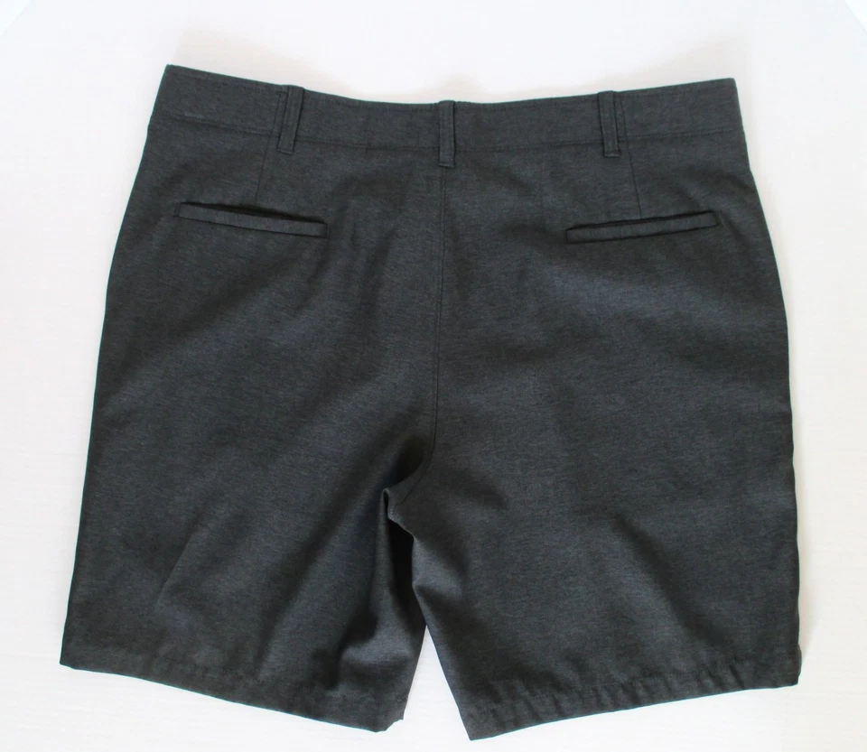 Pantalones cortos de vestir Haggar In Motion para hombre talla 40 gris carbón entrepierna 9" Foto 4 de 4