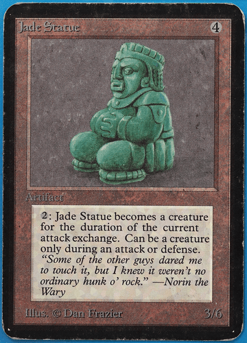 Jade Statue Alpha HEAVILY PLD Artifact Uncommon MAGIC CARD (ID# 505744) ABUGames - Picture 1 of 2