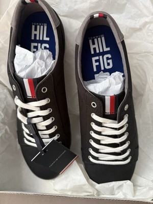 Tommy Hilfiger Harlow Canvas Textil Schuh, Größe 43, Black Schwarz Sneaker Neu
