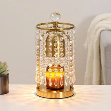 Candle Warmer Lamp with Timer & Dimmable, Candles Warmer Lamp Crystal Wax Mel...