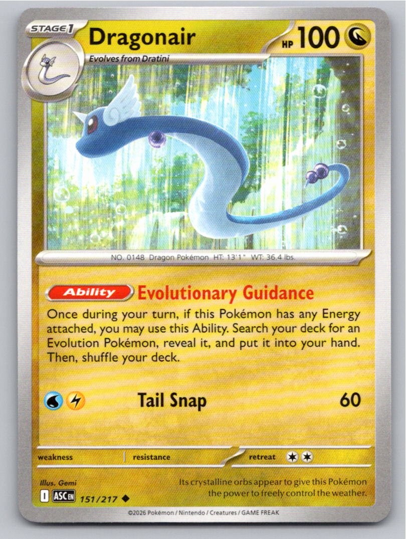 POKEMON DRAGONAIR 151/217 UNCOMMON NM A23093 FREE S&H