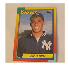 Topps 1990 Jim Leyritz #61T New York Yankees Baseball Card Base Set MLB