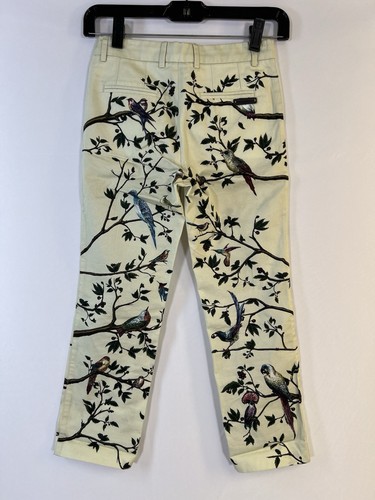 Dolce & Gabbana Girls Beige Chino Pants Bird Print All Over Size 7/8 Mint - Picture 6 of 13