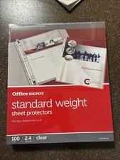 Office DEPOT Clear Standard Weight Sheet Protectors 100 Count   NEW