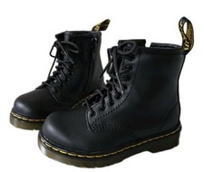 DR MARTENS AirWair Bouncing Soles Leather TODDLER Boots 15373 Size 8 NEW