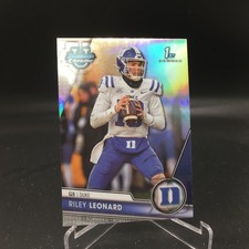 Riley Leonard 2023 Bowman University Chrome Refractor 6 Duke Colts EX 1st
