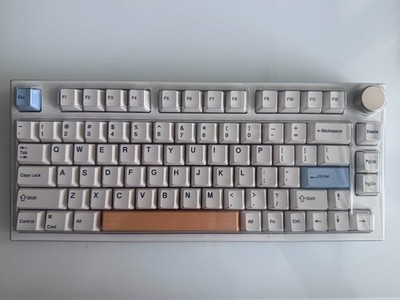Keydous White - NJ80-AP800 Wireless Custom Mechanical Keyboard