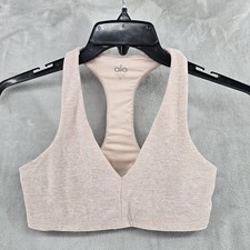 Alo Size S Soft Base Bra Nectar Heather Pink