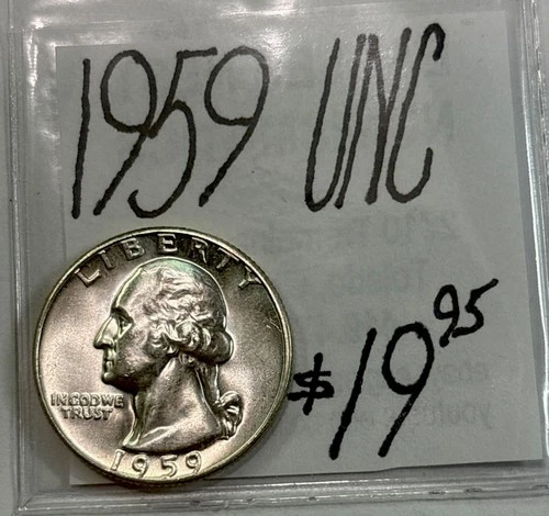 1959 Washington Silver Quarter UNC! ENN Coins