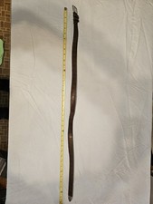Vintage Brown Crocodile Or Alligator Leather Belt With Metal Tip, 38 Inches Long