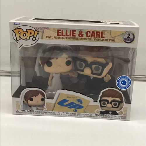 Disney UP Movie Ellie & Carl Wedding Funko Pop! 2 Pack, Pop In A Box Exclusive