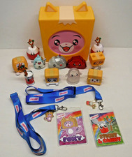LANKYBOX Storage Box w/11 mini Happy Friendz Figures, 2 Lanyards Charm Cards lot