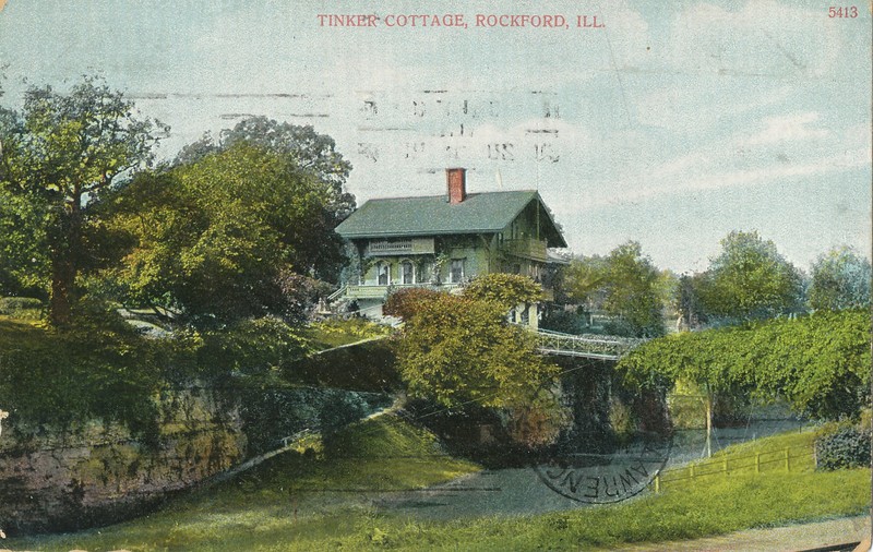IL ROCKFORD - TINKER COTTAGE POSTMARK CARD 1905