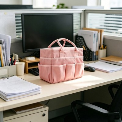 Washable Synthetic Fiber Craft Container With Vertical Dividers For Coloring