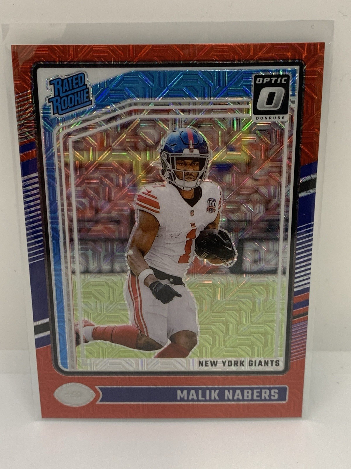 2024 Panini Donruss Optic - Rated Rookie Malik Nabers #271 Red Mojo Prizm (RC)