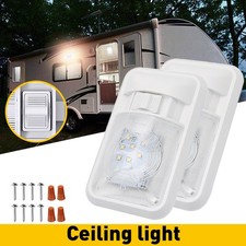 2pcs Double 12V Dome Led Ceiling Light Lighting for Trailer Interior Camper RV