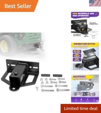 Zero Turn Lawn Mower Hitch with 2" Receiver, 6mm Steel Trailer Hitch with Cha...