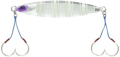 JACKALL Bumbles Jig Slow 120g Silver Glow Stripe Fishing Lure, Slow Fall