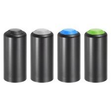 4PCS Battery Cover Mic Battery Screw on Cap, Navy Gray Green Black