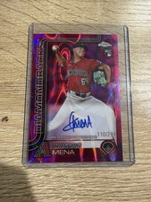 Cristian Mena RC Auto 2025 Topps Chrome Purple Speckle Refractor /299