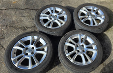 VAUXHALL CORSA D ALLOY WHEELS 16" INCH 4 STUD WITH 195/55/16 TYRES set of 4