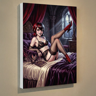 Mavis Hotel Translvan Canvas Print 12x16- Vintage Retro Pin-Up Wall Art Decor