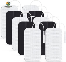 TENS Unit Pads 2"X4" 10 Pcs, 3Rd Gen Latex-Free Rectangular Replacement Pads Ele