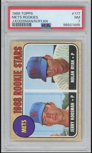 1968 Topps - 1968 Rookie Stars Nolan Ryan, Jerry Koosman #177 (RC) PSA 7