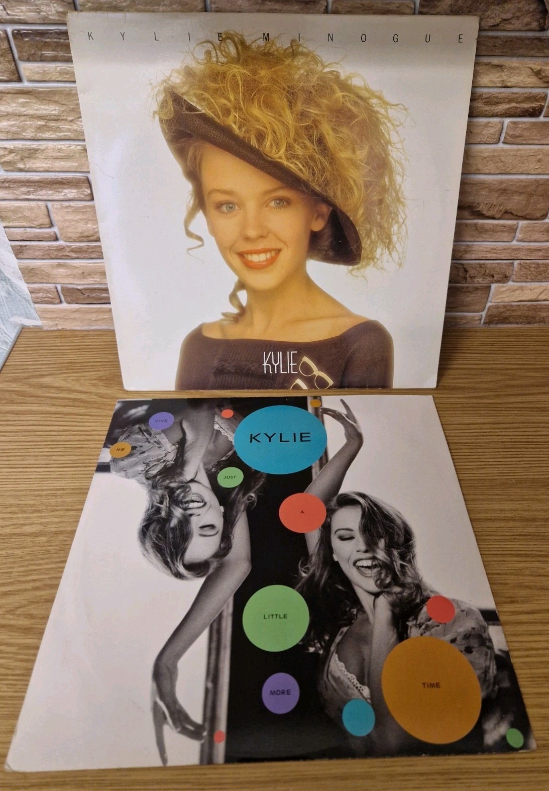 Album KYLIE & Give Me Just A Little More Time  UK 3-track 12"" Vinyl single Lp