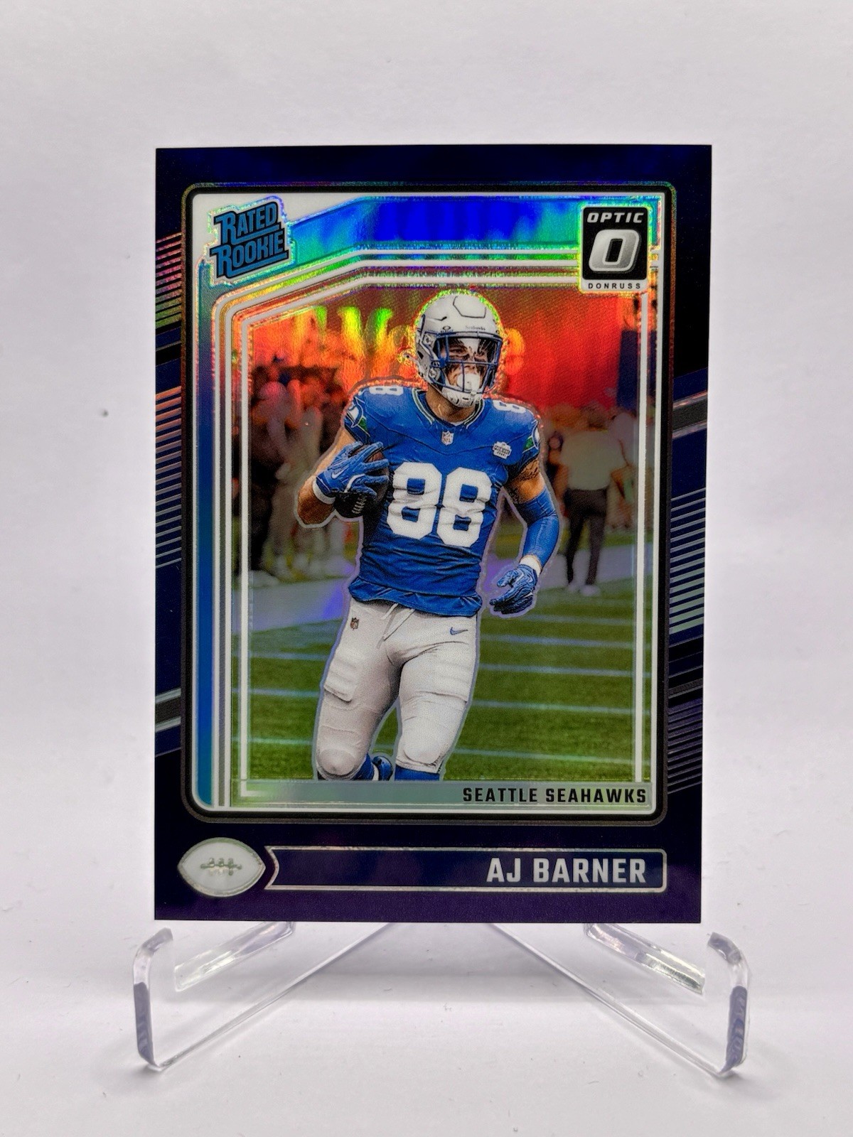 AJ Barner Panini Donruss Optic #204 Purple
