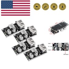 USB Buck Converter, 4pcs DC-DC Step Down Module 6-32V 12V 24V to 5V QC 3.0 Ch...