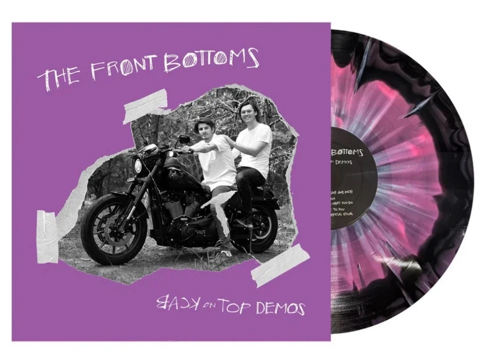The Front Bottoms - Back On Top Demos PINK BLACK STARBURST COLOR Vinyl EP x/500