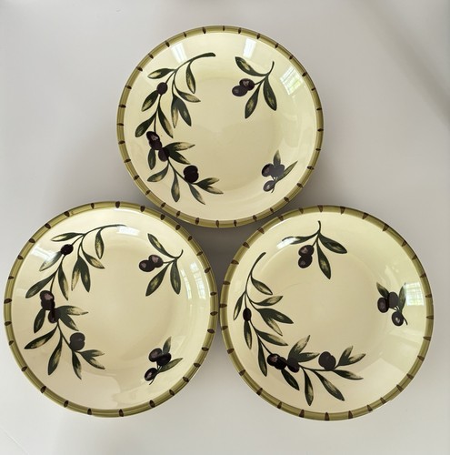 Ligurien Olive von Williams Sonoma 3er Set Pastaschalen Hergestellt in Portugal 9 3/8"