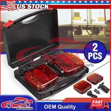 Wireless Led Rear Tail Lights Battery Operated Usb Magnetic Tow Towing Trailer