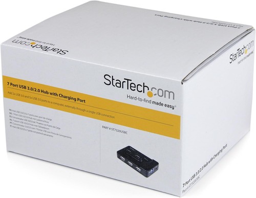 StarTech.com 7 Port USB Hub - 2 x USB 3A, 4 x USB 2A, 1 x Dedicated Charging Por - Picture 2 of 7