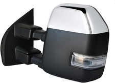 LH Tow Mirror 2017-2020 Ford F250-F550 Super Duty Power Heat Turn Puddle Chrome