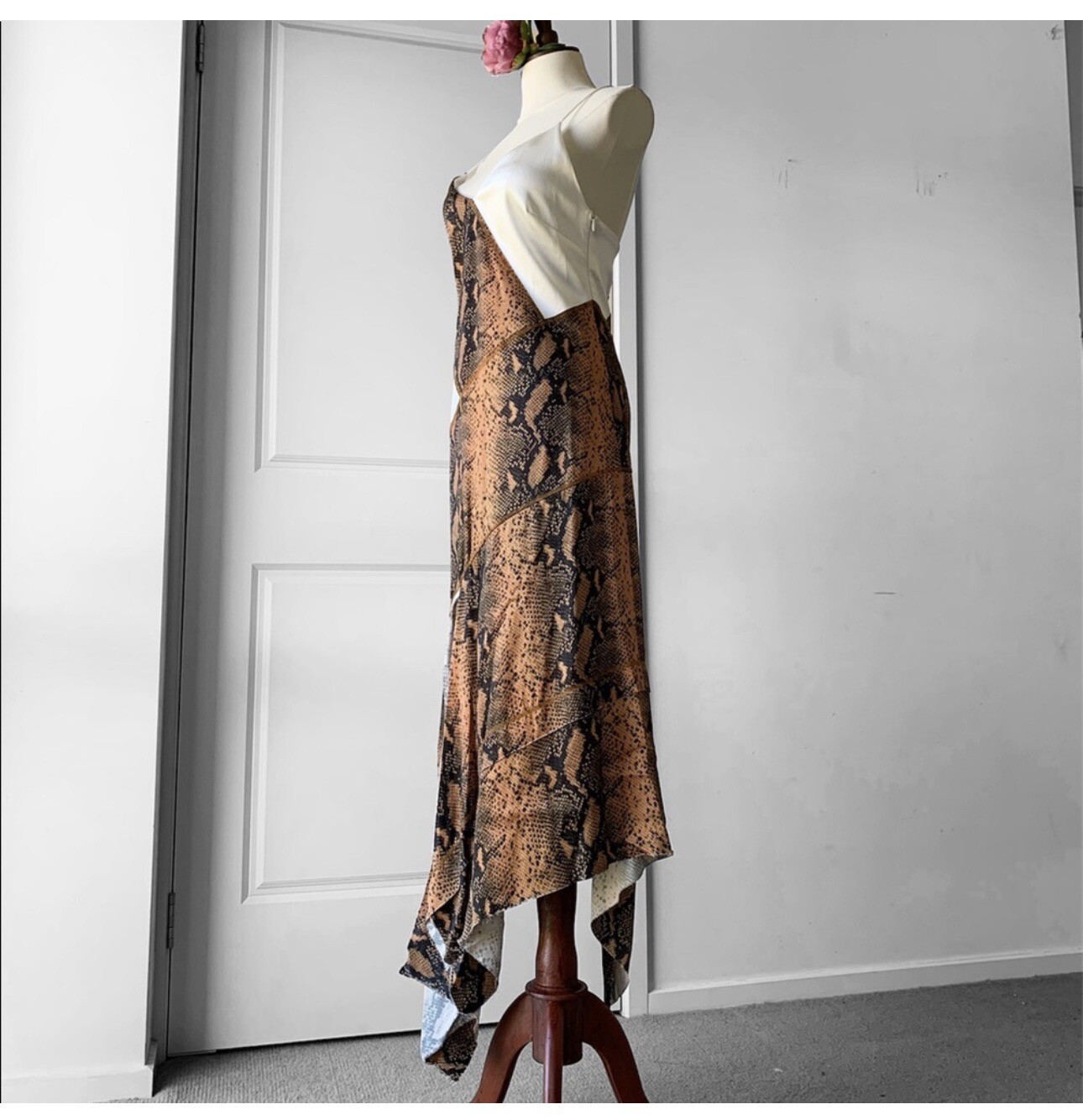 MANNING CARTELL Copper Python Splice Dress Asymme… - image 4