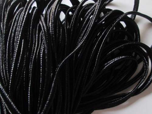 23 Meter Flat Cord Satin Black 3mm Elegante Trims Tip Kr 91 - Picture 2 of 3