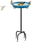 35.5In Freestanding Birdbaths Bowl Outdoor, Free Standing Garden Bird Bath Bird