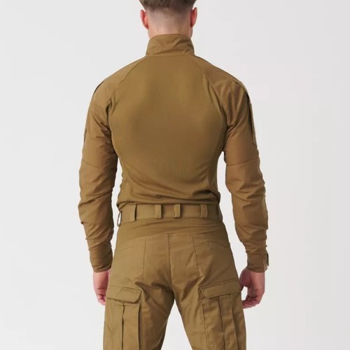 Combat Shirt HELIKON-TEX MCDU NYCO Maglia Tattica Militare VERDE OD - RAL 7013 - Imagen 3 de 10