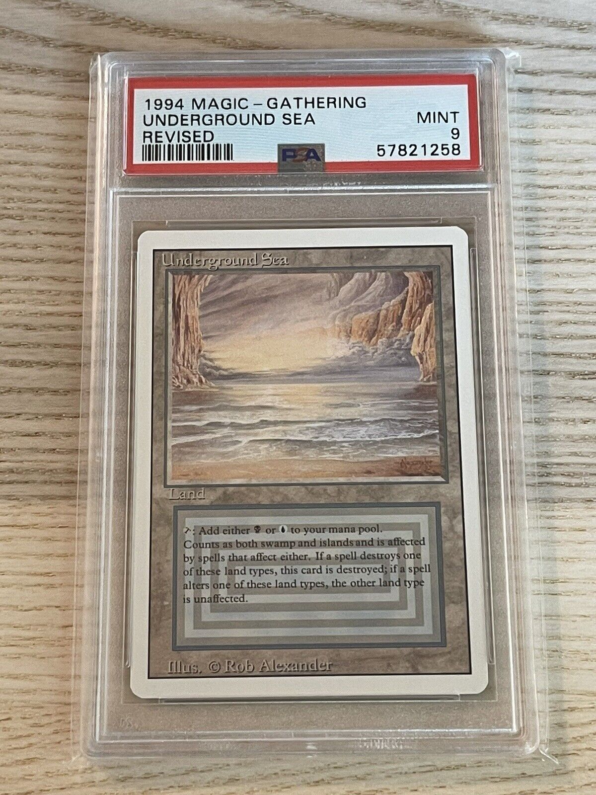 MTG 1994 UNDERGROUND SEA REVISED Land PSA Graded 9 Mint MAGIC THE GATHERING