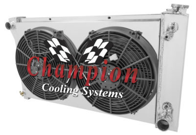 1967 - 1972 Chevy Blazer 3 Row ADV Champion Radiator w/ 2 14